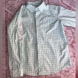 Ariat Men's Light Green Patterned Shirt